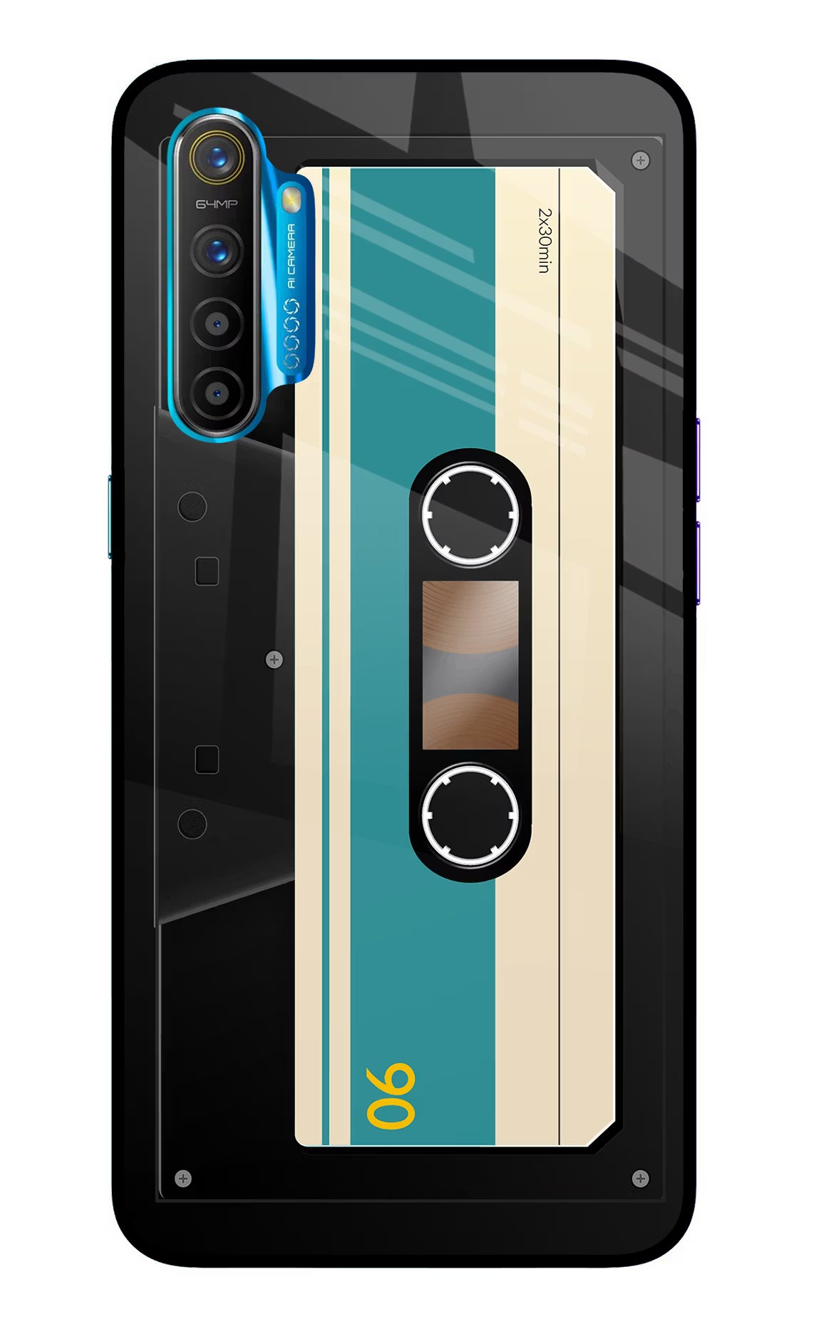 Cassette Realme XT/X2 Glass Case Back Cover by Casekaro