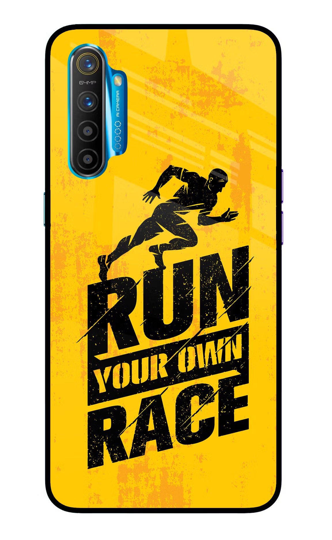 Run Your Own Race Realme XT/X2 Glass Case Back Cover by Casekaro