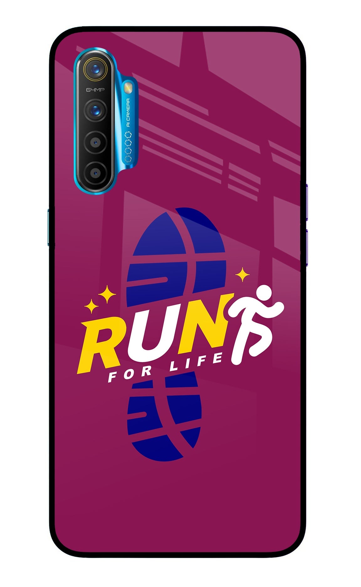 Run for Life Realme XT/X2 Glass Case