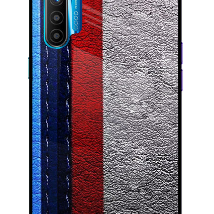 BMW Stripes Realme XT/X2 Glass Case Back Cover by Casekaro