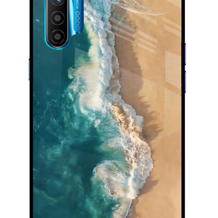 Ocean Beach Realme XT/X2 Glass Case Back Cover by Casekaro
