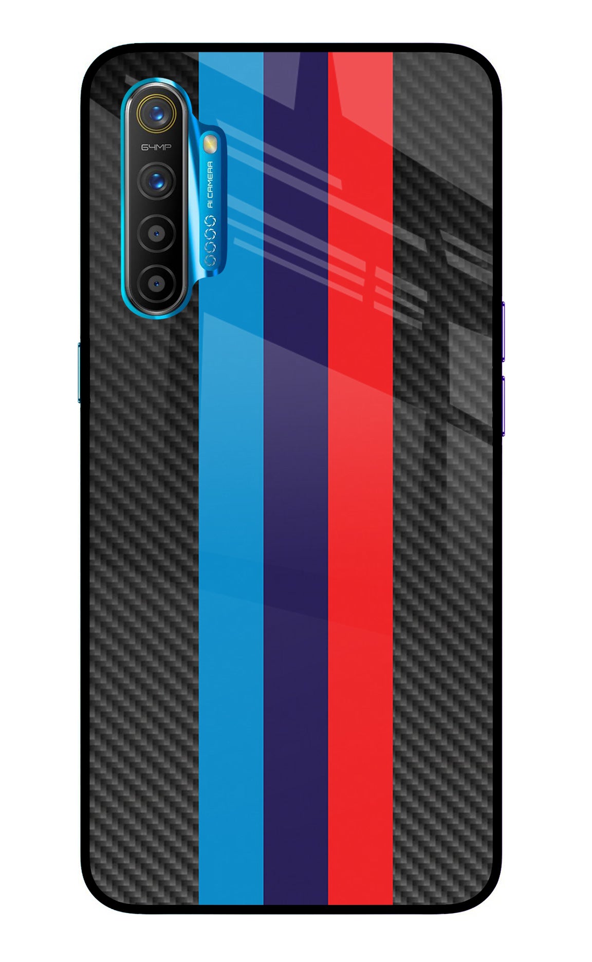 BMW Stripes Pattern Realme XT/X2 Glass Case