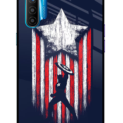Captain America Marvel Art Realme XT/X2 Glass Case Back Cover by Casekaro
