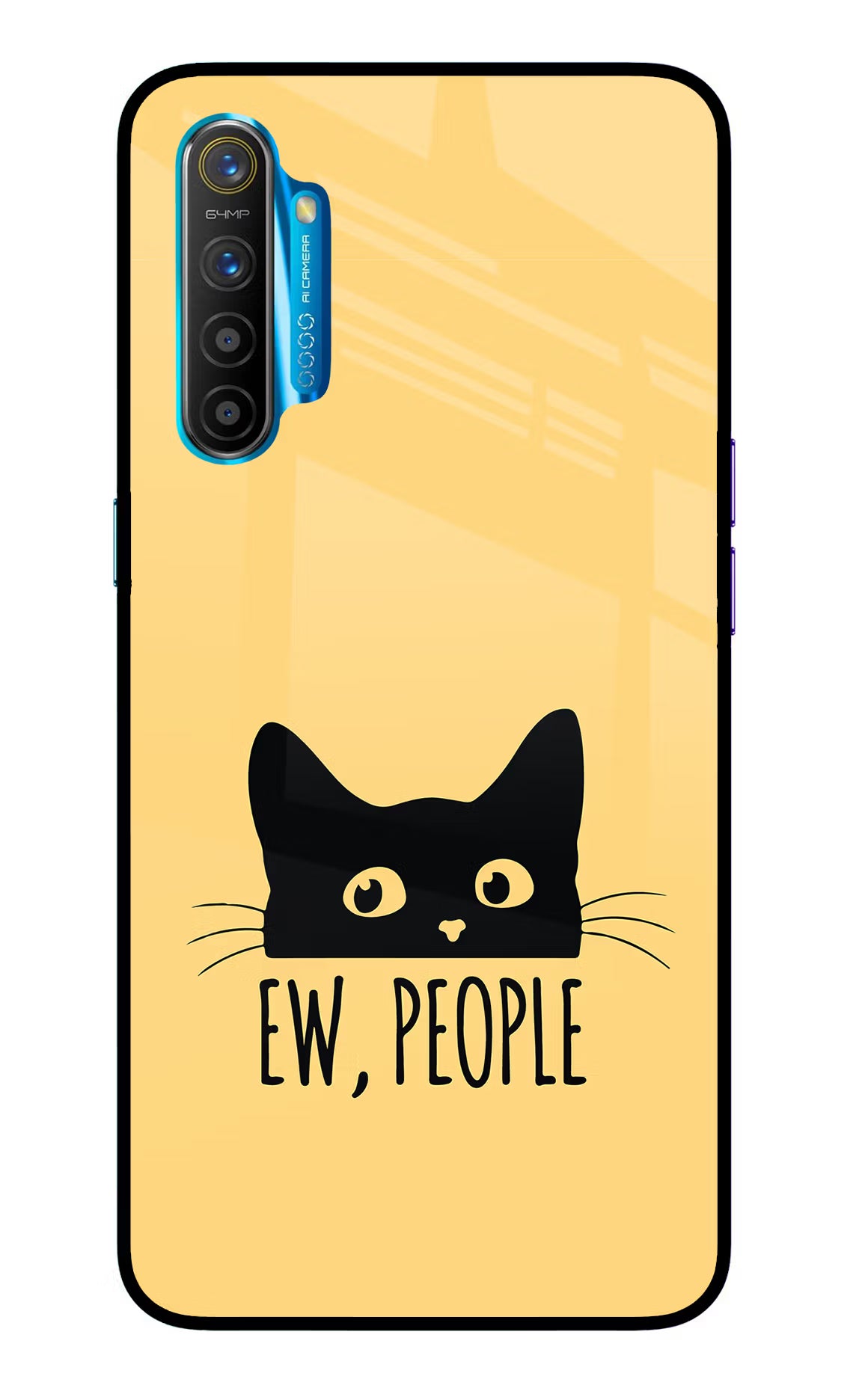 Ew People Catitude Realme XT/X2 Glass Case Back Cover by Casekaro