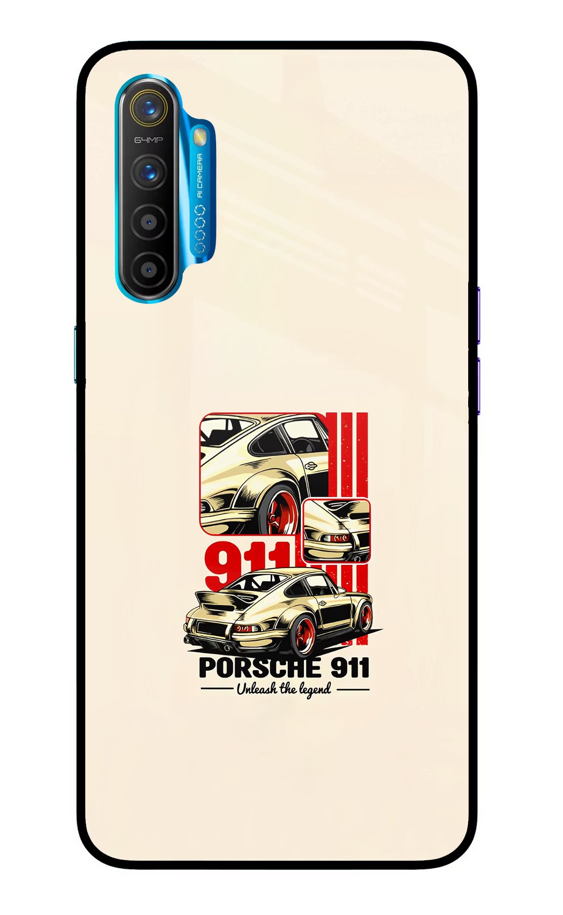 Classic Porsche 911 Realme XT/X2 Glass Case Back Cover by Casekaro