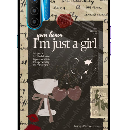 I am just a girl Realme XT/X2 Glass Case