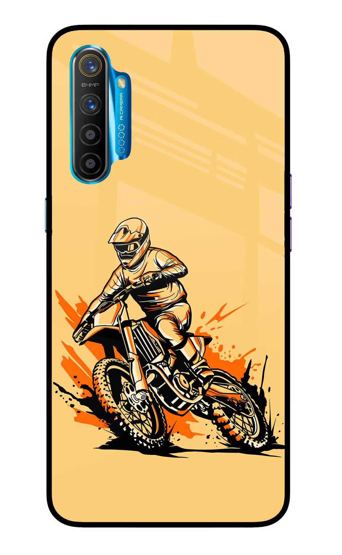 Off-Road Fury Realme XT/X2 Glass Case Back Cover by Casekaro