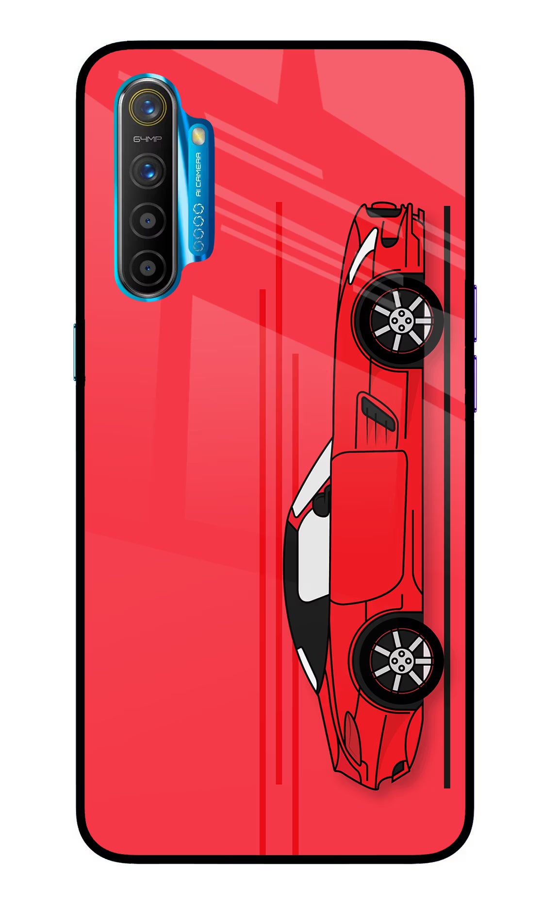 Red Velocity Realme XT/X2 Glass Case