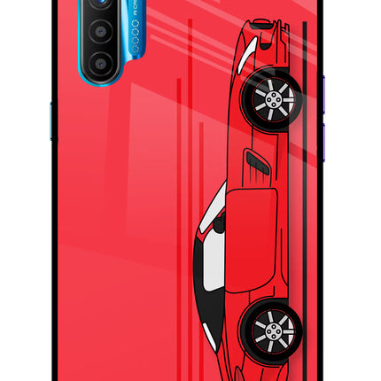 Red Velocity Realme XT/X2 Glass Case Back Cover by Casekaro