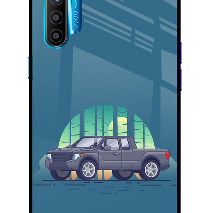 Retro Garage Vibe Realme XT/X2 Glass Case Back Cover by Casekaro
