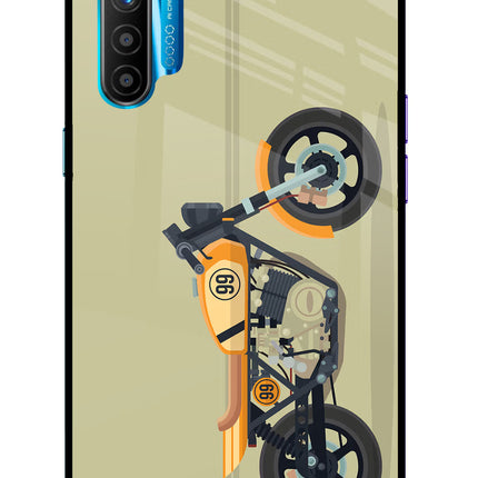Vertical Speedster Realme XT/X2 Glass Case Back Cover by Casekaro