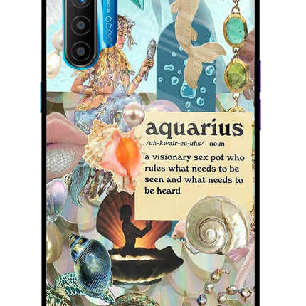 Aquarius Zodiac Realme XT/X2 Glass Case Back Cover by Casekaro