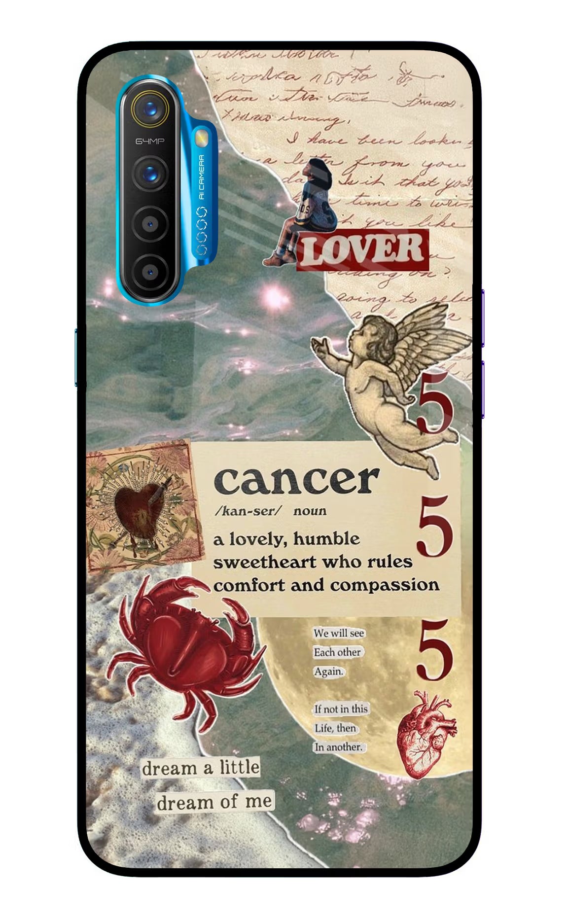 Cancer Zodiac Realme XT/X2 Glass Case