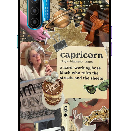 Capricorn Zodiac Realme XT/X2 Glass Case Back Cover by Casekaro