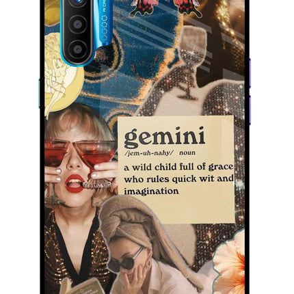 Gemini Zodiac Realme XT/X2 Glass Case Back Cover by Casekaro