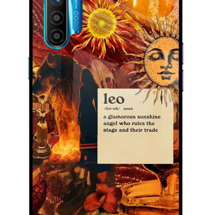 Leo Zodiac Realme XT/X2 Glass Case Back Cover by Casekaro