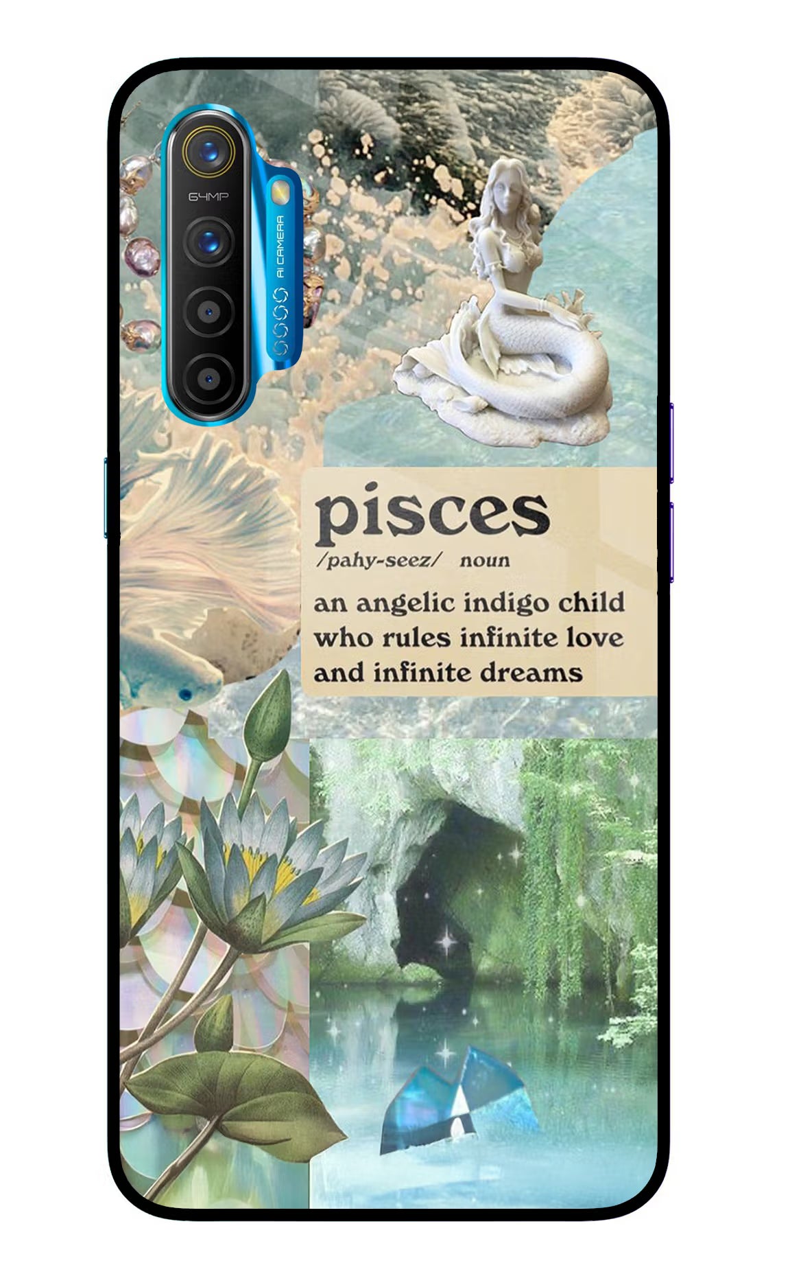 Pisces Zodiac Realme XT/X2 Glass Case Back Cover by Casekaro