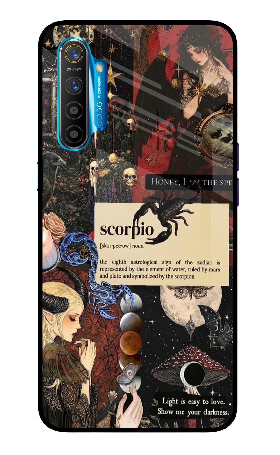 Scorpio Zodiac Realme XT/X2 Glass Case Back Cover by Casekaro