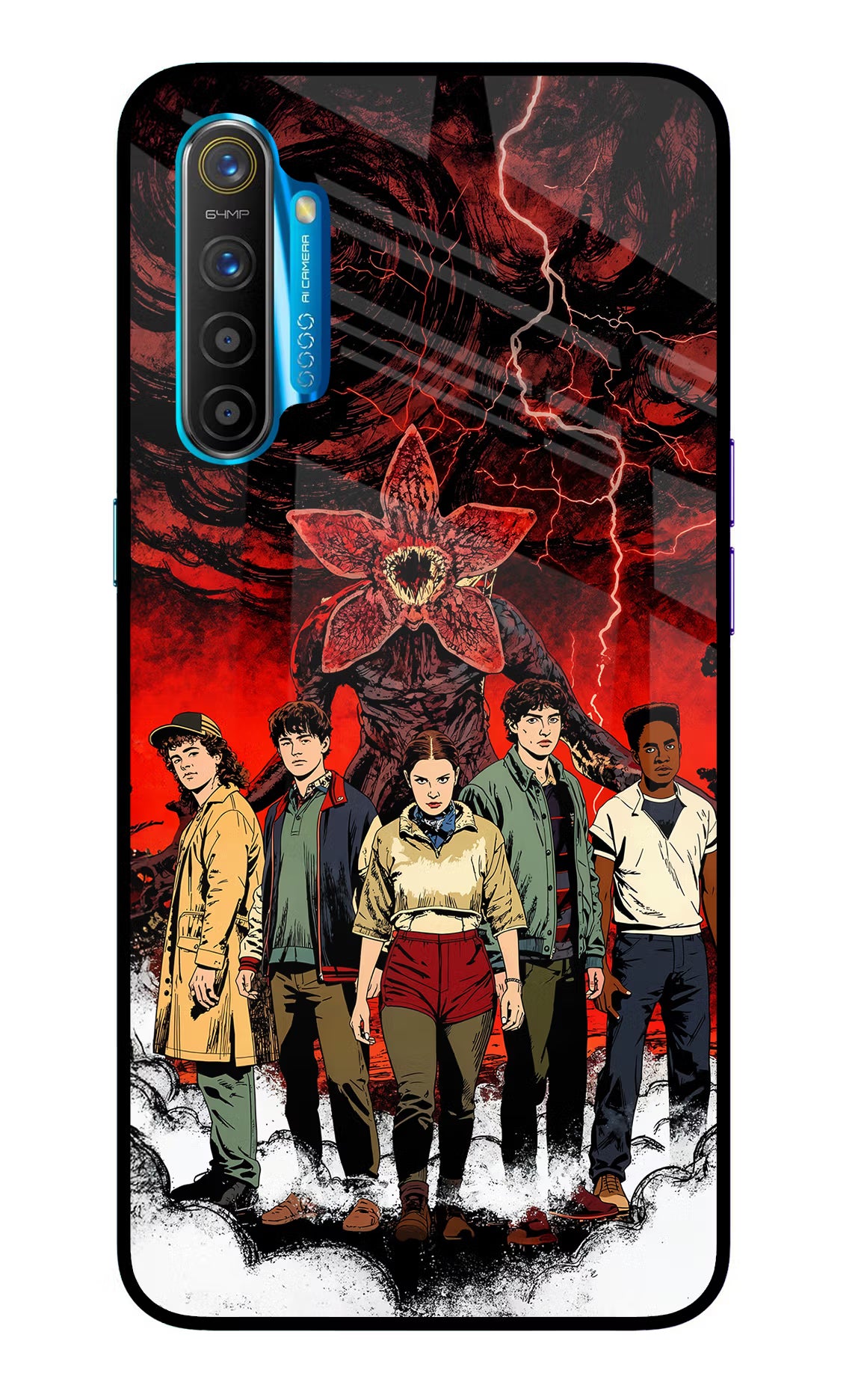 Ordinary Things Characters Realme XT/X2 Glass Case Back Cover by Casekaro