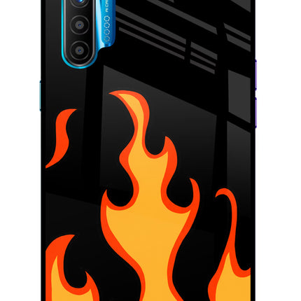 Fired Up – Black Realme XT/X2 Glass Case Back Cover by Casekaro