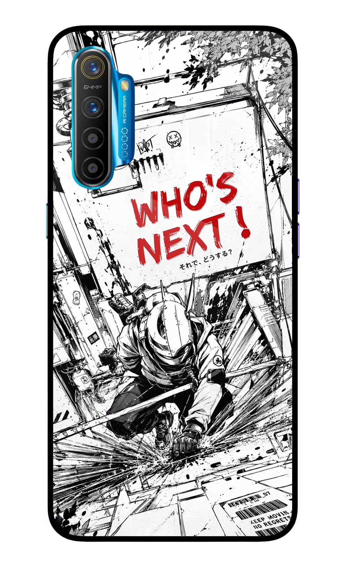 Who's Next Realme XT/X2 Glass Case Back Cover by Casekaro