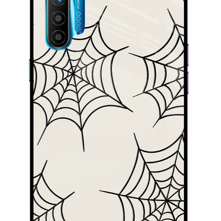 Spider Web Realme XT/X2 Glass Case Back Cover by Casekaro