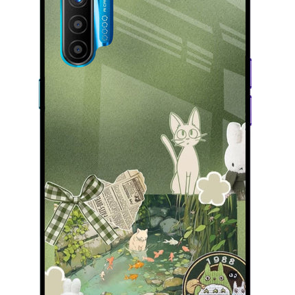 Aesthetic anime Realme XT/X2 Glass Case Back Cover by Casekaro