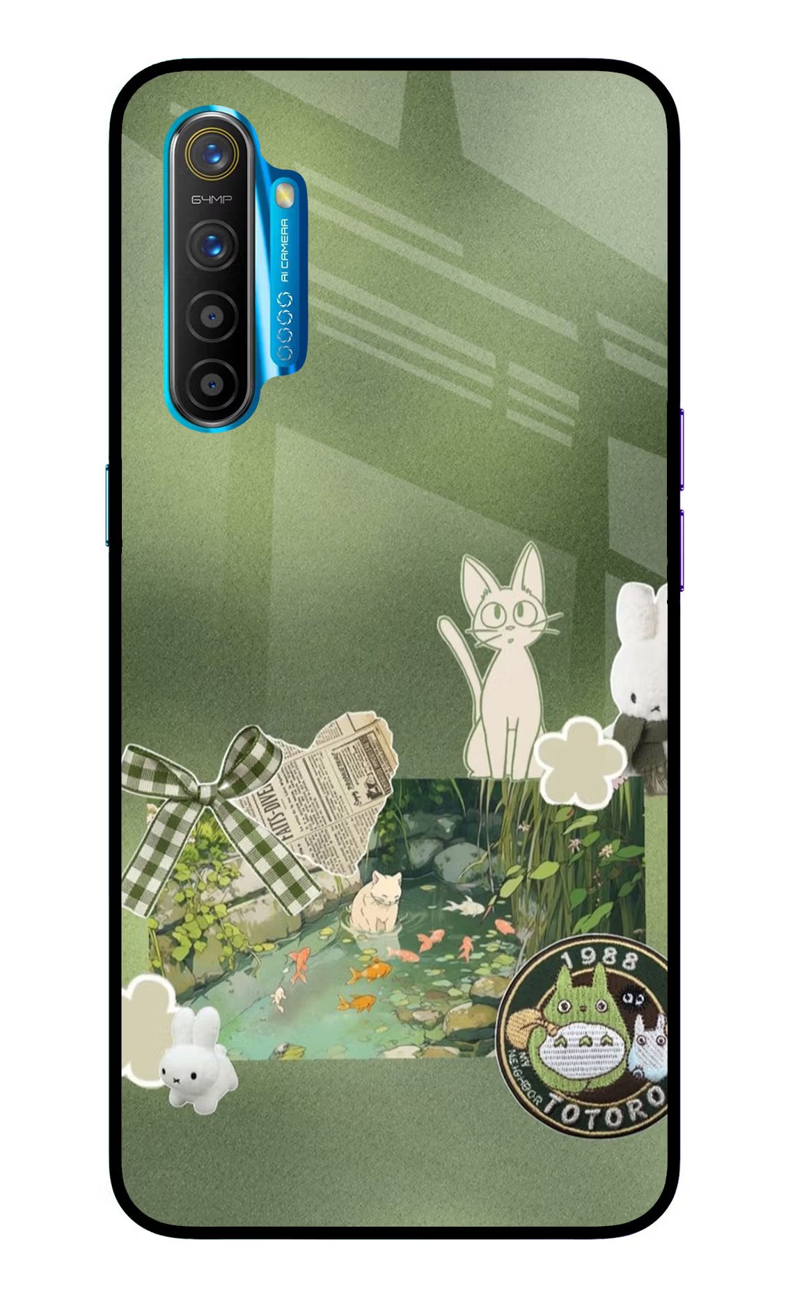 Aesthetic anime Realme XT/X2 Glass Case Back Cover by Casekaro