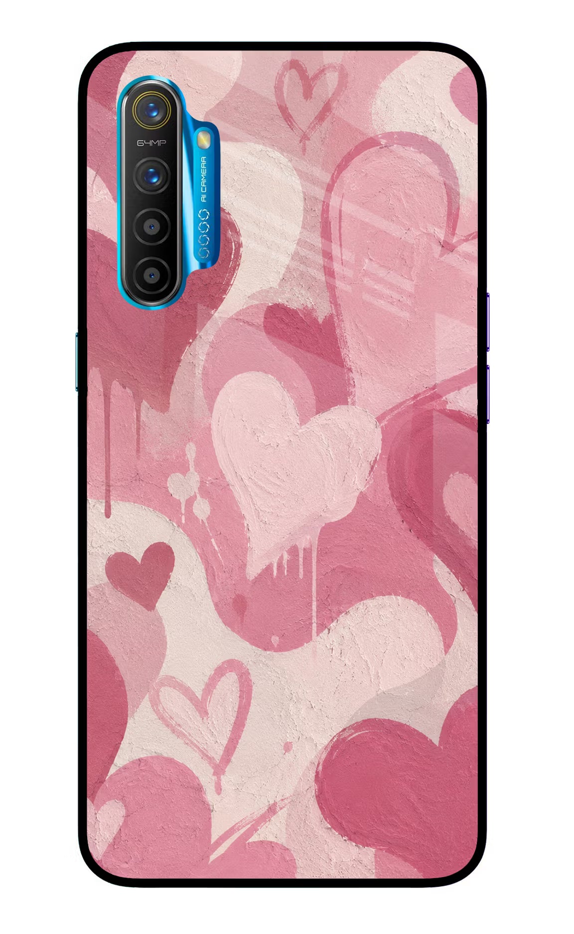 Hearty case Realme XT/X2 Glass Case Back Cover by Casekaro