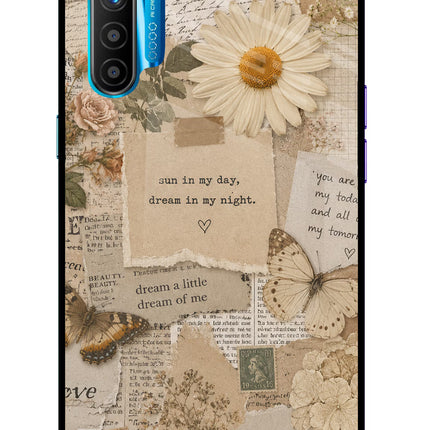 Vintage case Realme XT/X2 Glass Case Back Cover by Casekaro