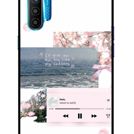 Wave to earth Realme XT/X2 Glass Case Back Cover by Casekaro