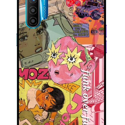 Funkover Realme XT/X2 Glass Case Back Cover by Casekaro