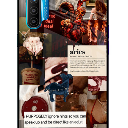 Zodiac Aries Realme XT/X2 Glass Case Back Cover by Casekaro