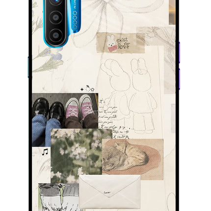 Soft Aesthetic Realme XT/X2 Glass Case Back Cover by Casekaro