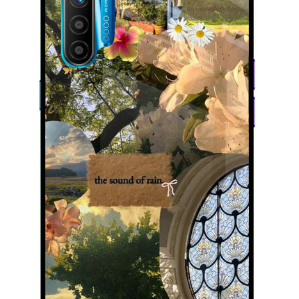 Rain Realme XT/X2 Glass Case Back Cover by Casekaro