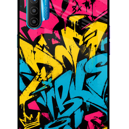 Graffiti Vibe Realme XT/X2 Glass Case Back Cover by Casekaro
