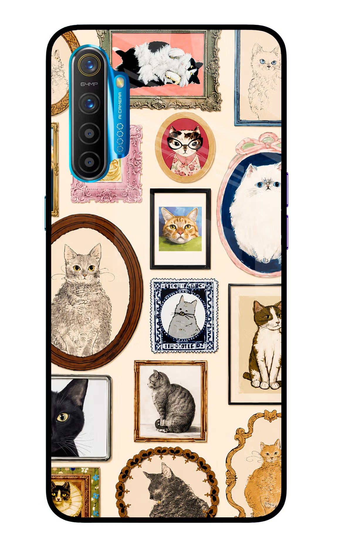 Mirror Cats Realme XT/X2 Glass Case