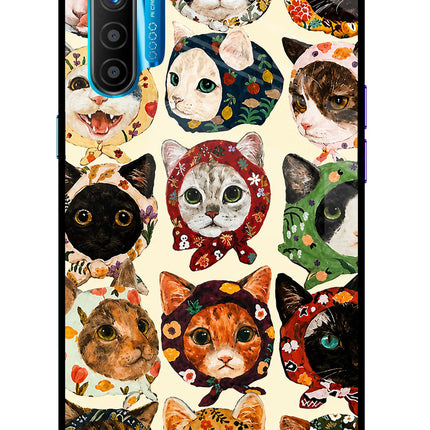 Cool Cat Realme XT/X2 Glass Case Back Cover by Casekaro
