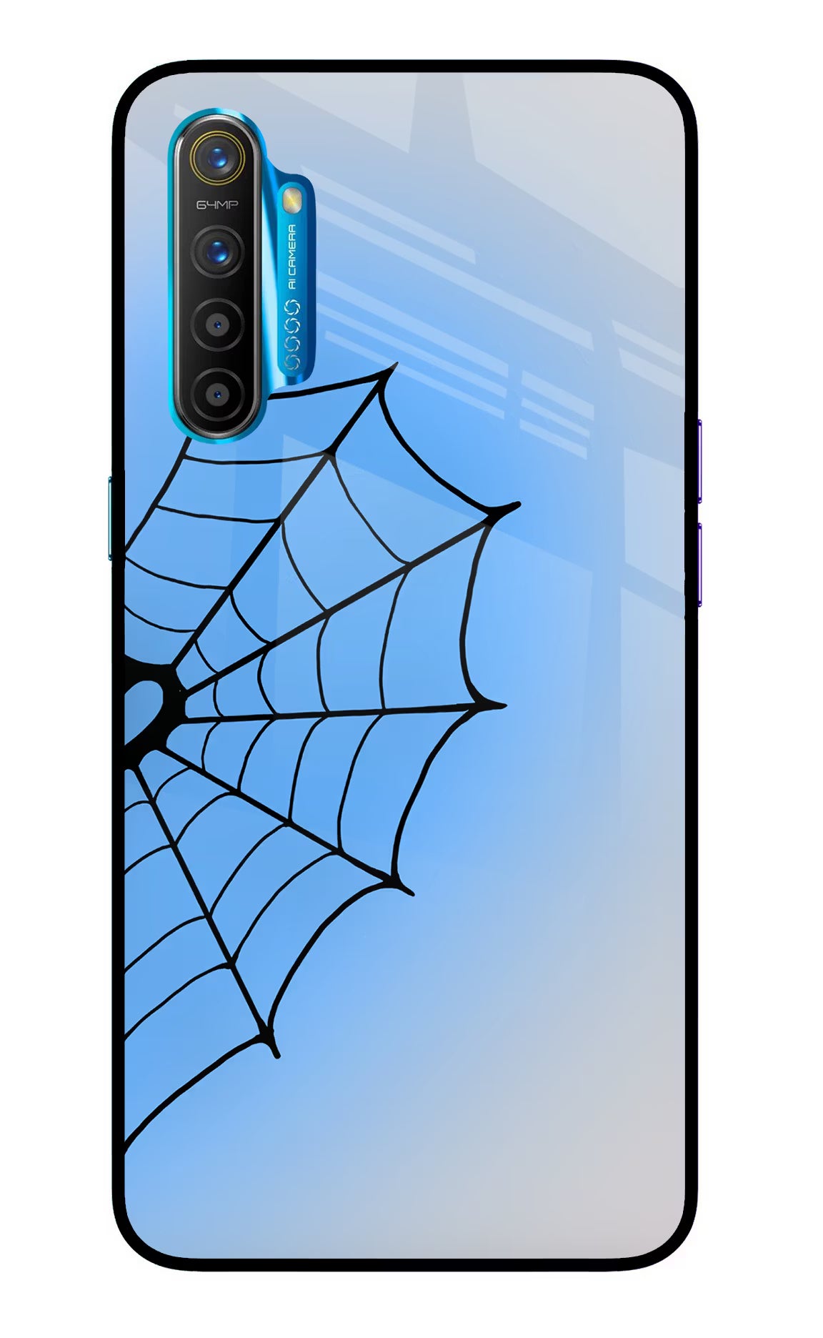 Blue Web Realme XT/X2 Glass Case