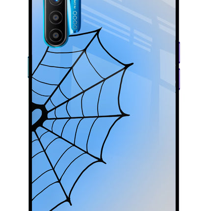 Blue Web Realme XT/X2 Glass Case Back Cover by Casekaro