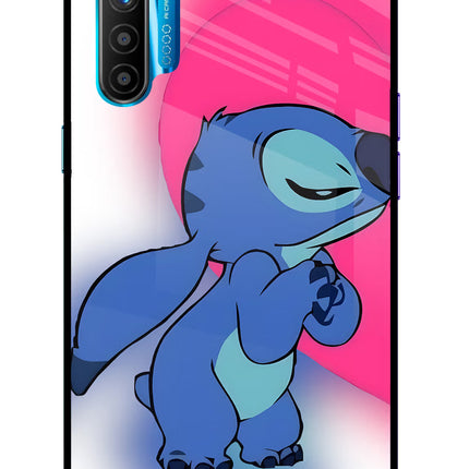 Stitch Hug Realme XT/X2 Glass Case Back Cover by Casekaro