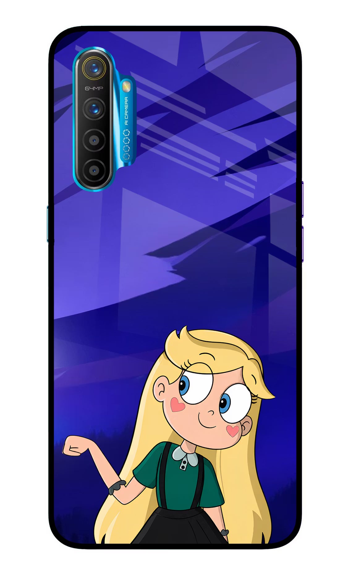 Star Glow Realme XT/X2 Glass Case
