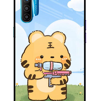 Tiger Treat Realme XT/X2 Glass Case Back Cover by Casekaro