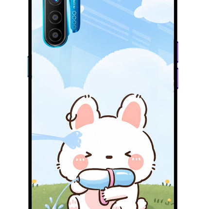 Bunny Treat Realme XT/X2 Glass Case Back Cover by Casekaro