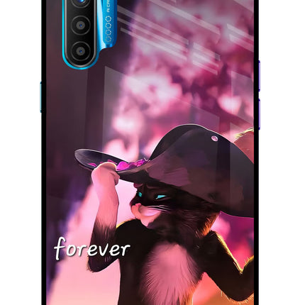 Forever Cat Realme XT/X2 Glass Case Back Cover by Casekaro