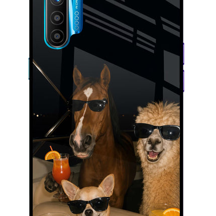 Party Squad Realme XT/X2 Glass Case Back Cover by Casekaro