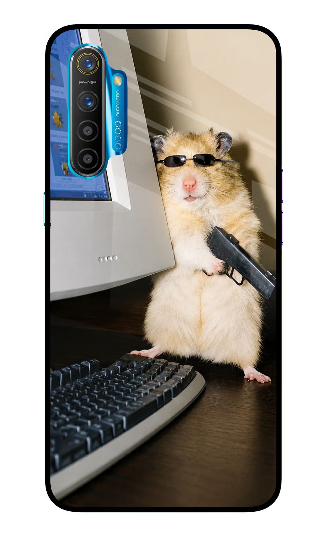 Hacker Hamster Realme XT/X2 Glass Case