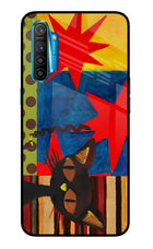 Pop Cat Realme XT/X2 Glass Case Back Cover by Casekaro