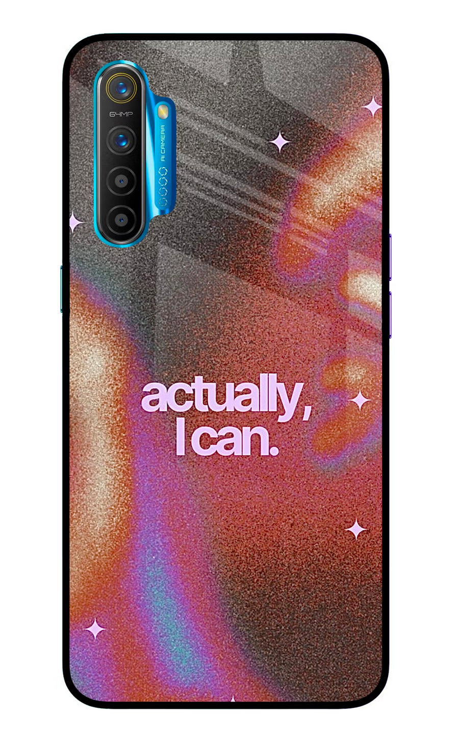 Pink Aura Realme XT/X2 Back Cover, Glass case