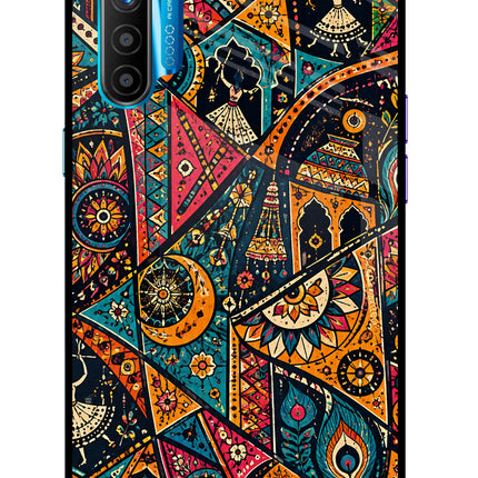 Folk Print Realme XT/X2 Glass Case
